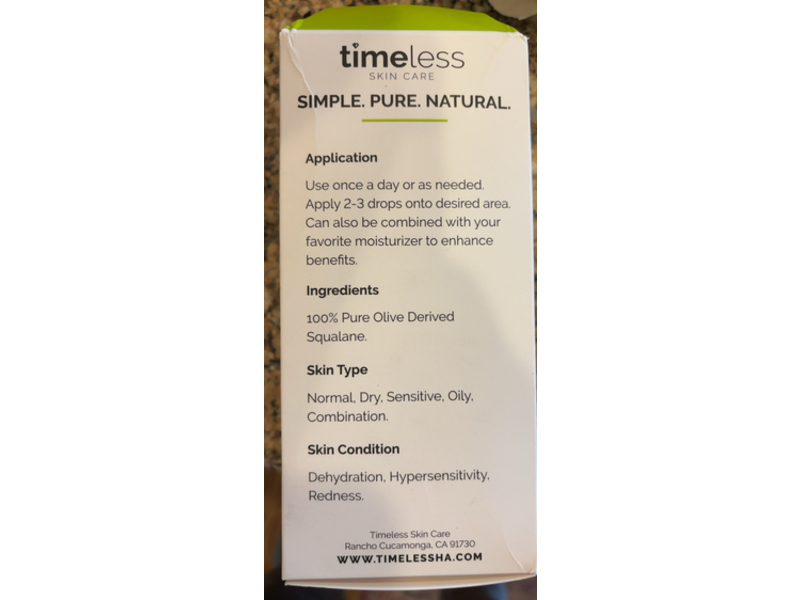 Timeless Skin Care Pure Squalane Oil, 8 fl oz/240 mL