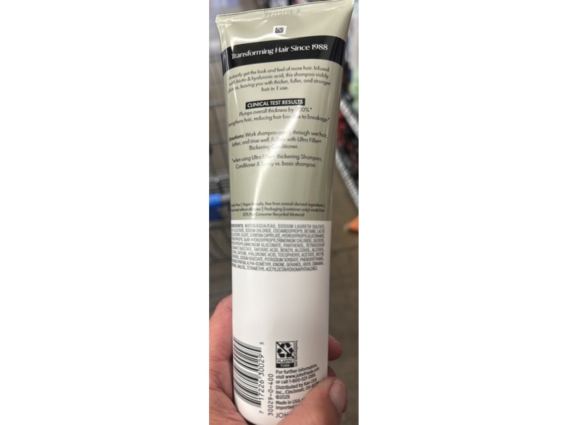John Frieda Ultra Filler+ Thickening Shampoo, 10 fl oz/295 mL