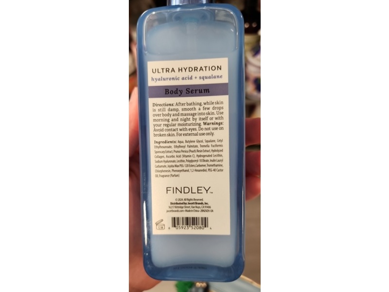 Findley Ultra Hydration Body Serum, Hyaluronic Acid + Squalane, 6 fl oz/177 mL