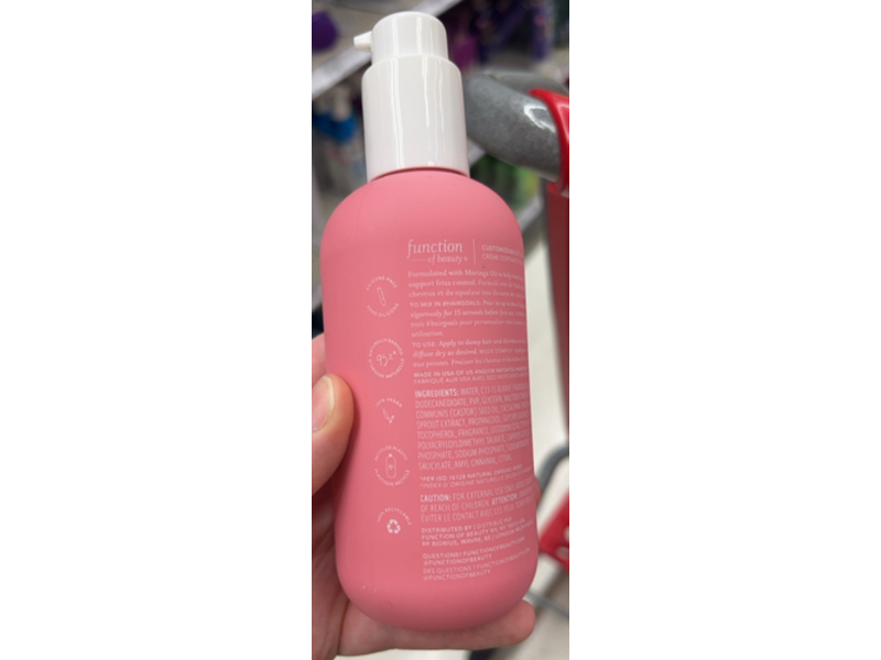 Function of Beauty Super Shape Curl Hair Cream, Moringa Oil, 7 fl oz/207 mL