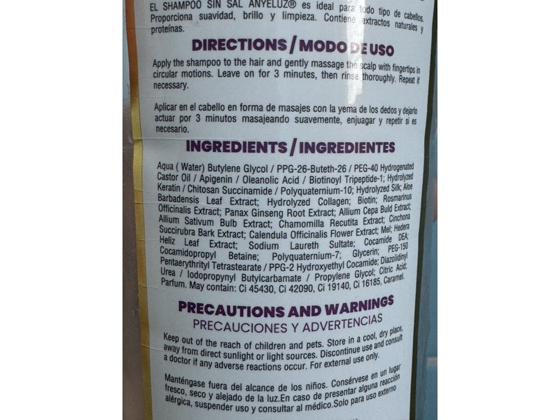 Anyeluz Onion Shampoo, 500 mL