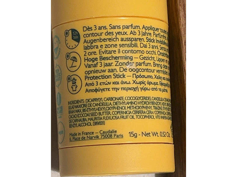 Caudalie Vinosun Protect Stick, SPF 50, 0.52 oz/15 g