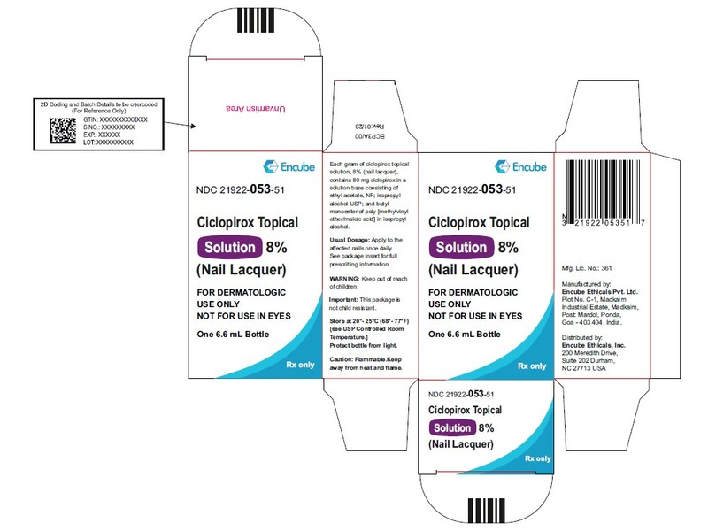 Ciclopirox Topical Solution 8%, 6.6 mL