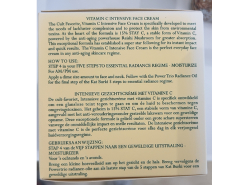 Kat Burki Vitamin C Intensive Face Cream, 1.7 fl oz/50 mL