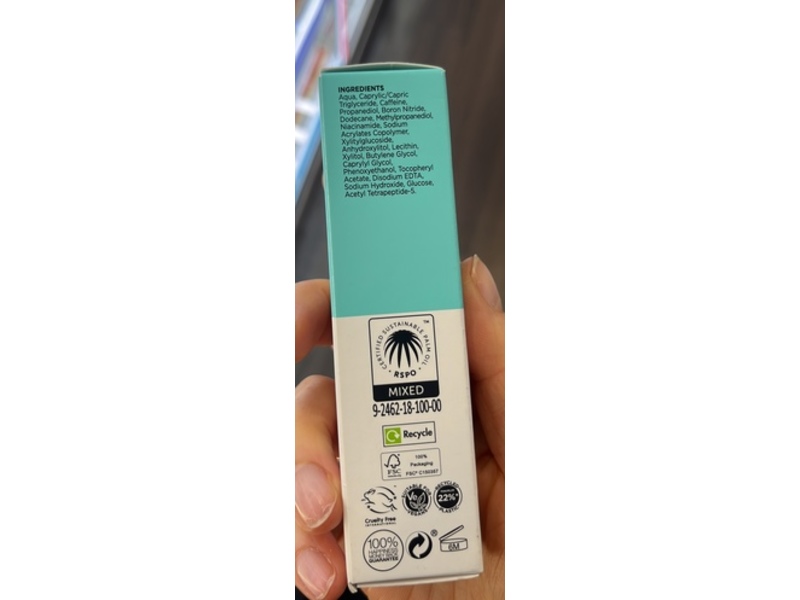 Superdrug Hydrate Brightening Eye Cream, Caffeine & Niacinamide, 15 mL