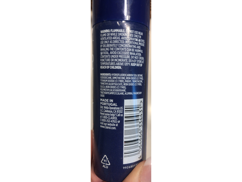 Clairol Root Touch Up Color+ Volume 2 In 1 Temporary Spray, Light Brown, 1.8 oz/52.7 g