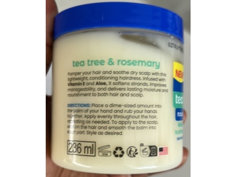 Hollywood Beauty Nourishing Scalp & Hair Balm, Tea Tree & Rosemary, 8 oz/226 g