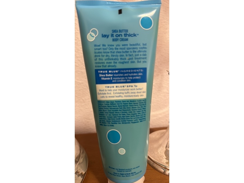 Bath & Body Works True Blue Spa Body Cream, Lay It On Thick , 10 oz/283 g