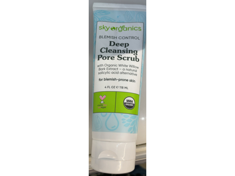 Sky Organics Blemish Control Deep Cleansing Pore Scrub, 4 fl oz/118 mL