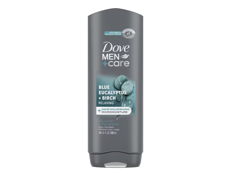 Dove Men +Care Relaxing Micromoisture Body + Face Wash, 18 fl oz/532 mL