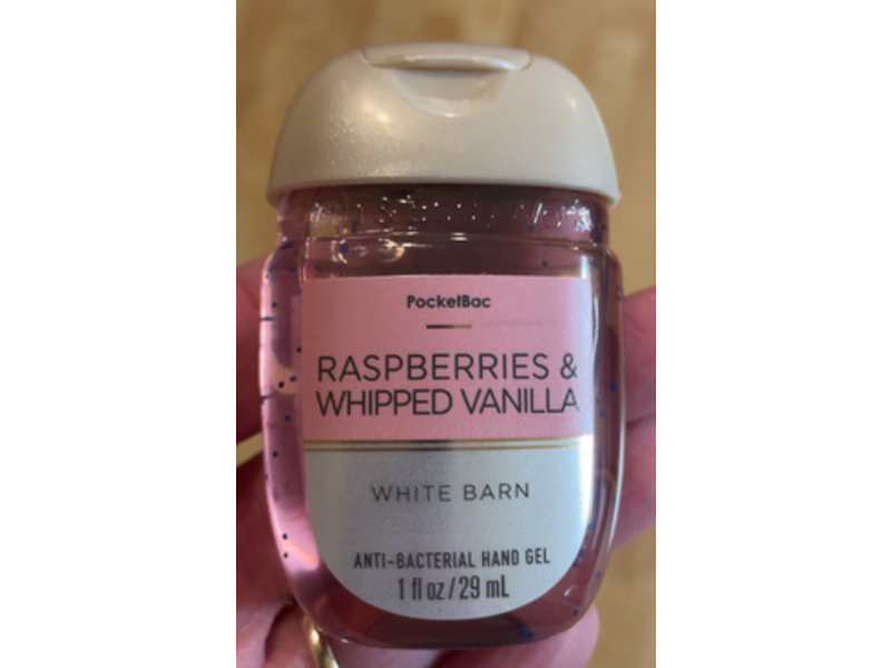 White Barn Raspberry & Whipped Vanilla Anti-Bacterial Hand Gel, 1 fl oz/29 mL