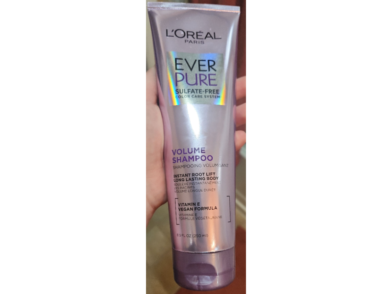 L'Oreal Paris Ever Pure Volume Shampoo, Vitamin E, 8.5 fl oz/250 mL