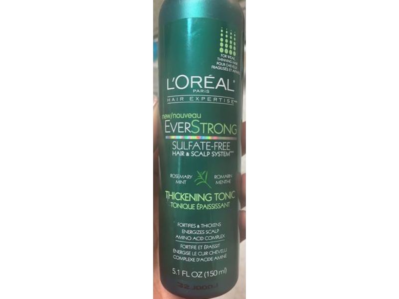 L'Oreal Paris Everstrong Thickening Tonic, Rosemary Mint, 5.1 fl oz/150 mL