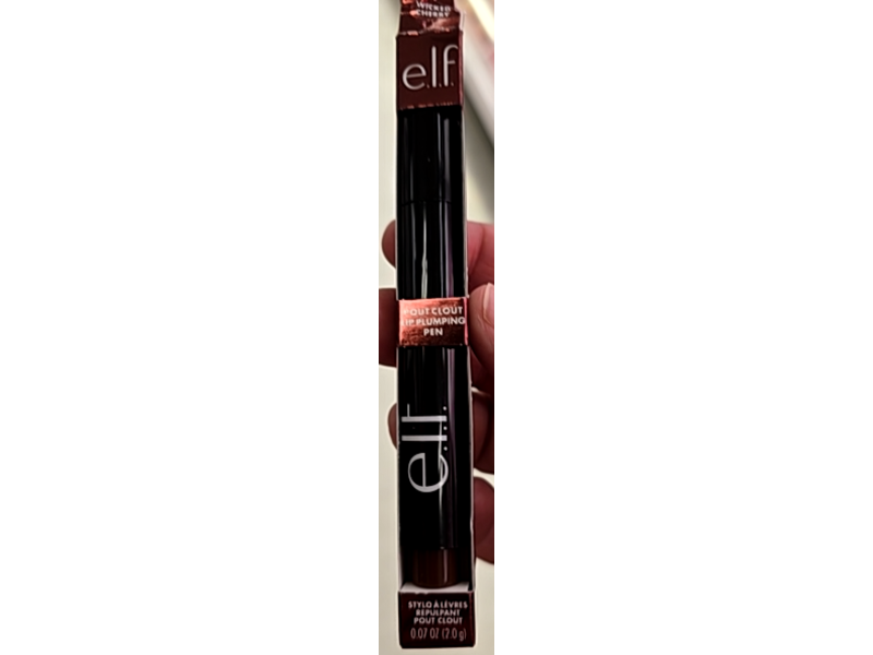 e.l.f. Pout Clout Lip Plumping Pen, Wicked Cherry, 0.07 oz/2.0 g