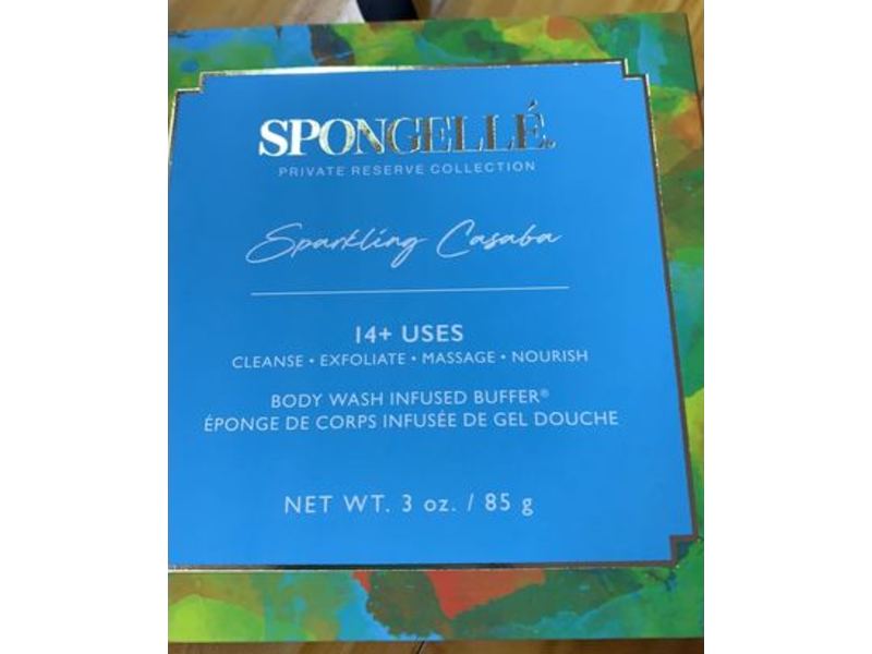 Spongelle Body Wash Infused Buffer, Sparkling Casaba, 3 oz/85 g
