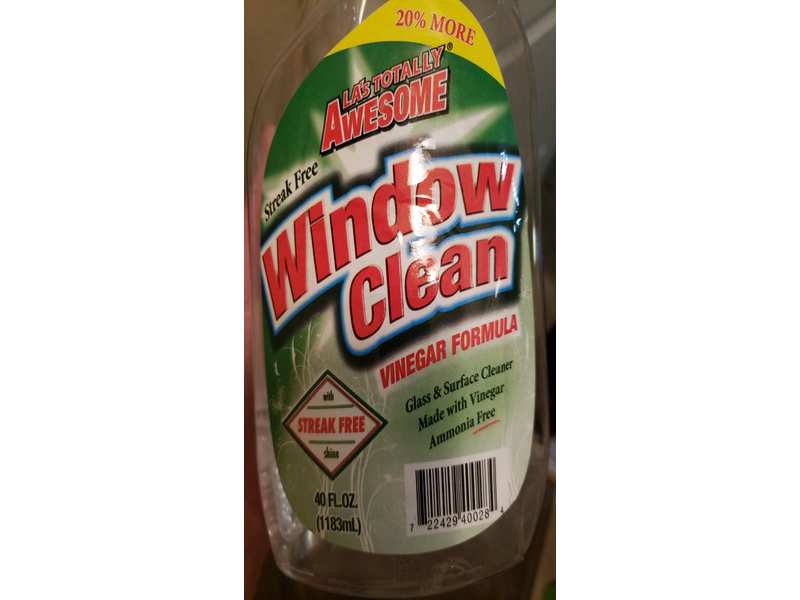 La's Totally Awesome Streak Free Window Clean, Vinegar Formula, 40 fl oz / 1183 mL