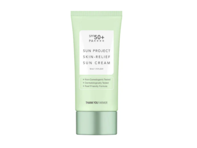 Thank You Farmer Sun Project Skin Relief Sun Cream, SPF 50+ PA++++, 50 mL