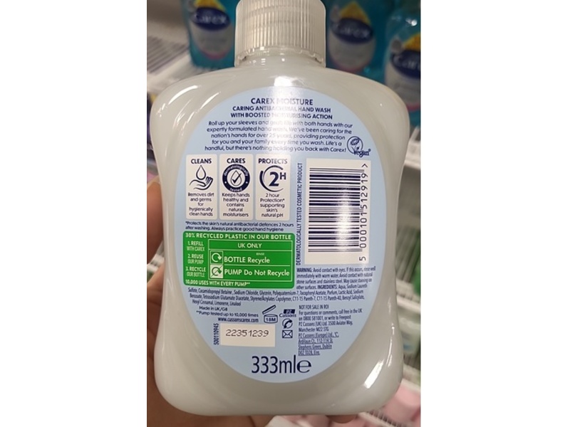 Carex Antibacterial Moisture Hand Wash, 333 mL