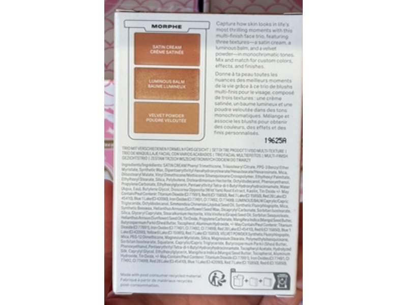 Morphe Cheek Thrills Multi-Finish Face Trio, Sunset Swim, 0.38 oz/10.8 g