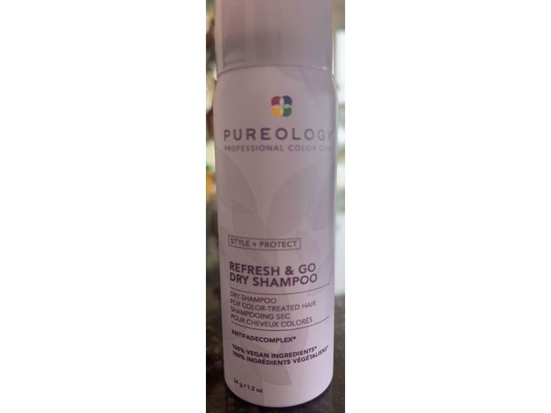 Pureology Refresh & Go Dry Shampoo, Color-Treated Hair, Style + Protect, 1.2 oz/34 g