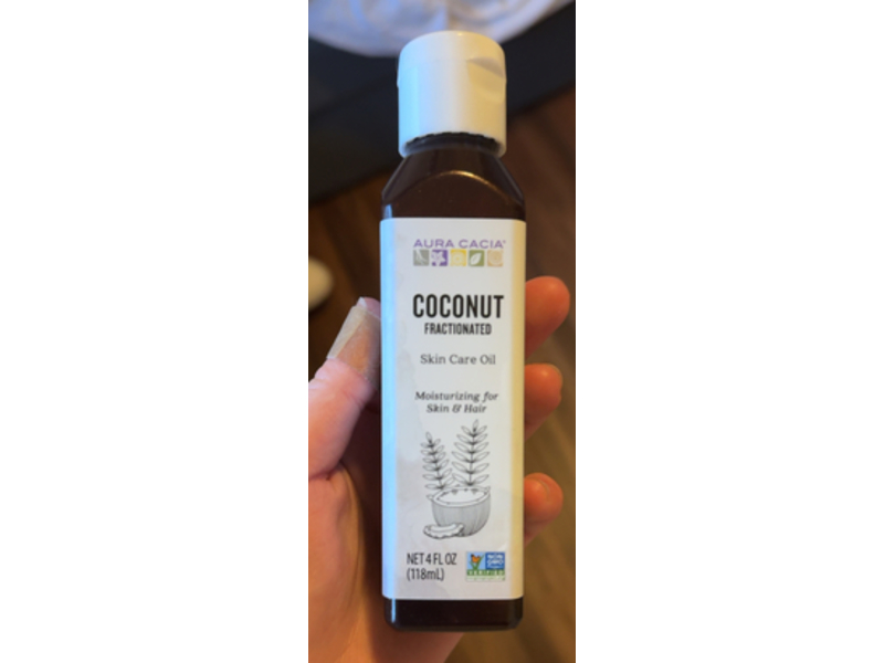 Aura Cacia Fractioned Skincare Coconut Oil, 4 fl oz/118 mL