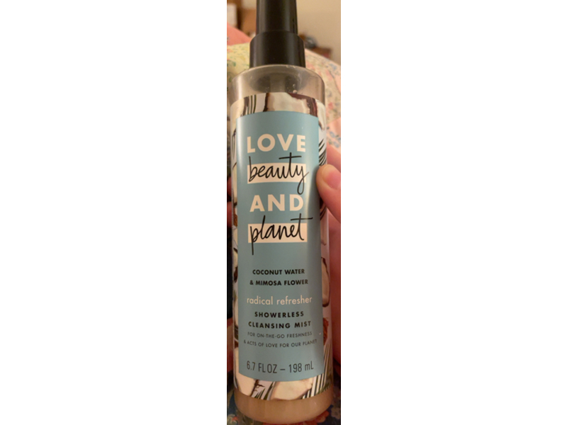 Love Beauty & Planet Showerless Cleansing Mist, Coconut Water & Mimosa Flower, 6.7 fl oz/198 mL