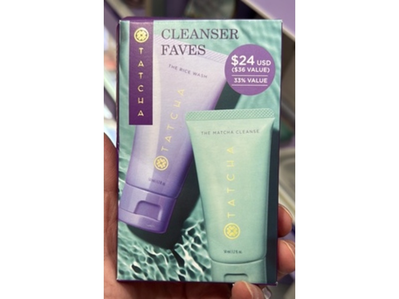 Tatcha Cleanse Faves The Rice Wash & The Matcha Cleanser Set, 1.7 fl oz/50 mL