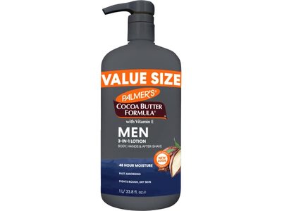Palmer's Cocoa Butter Formula Men's 3-In-1 Lotion, Vitamin E, 33.8 fl oz/1 L