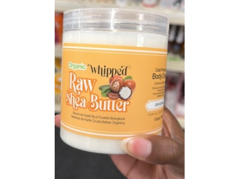 Touch Down Organic Whipped Raw Shea Butter, 13.5 oz/385 g