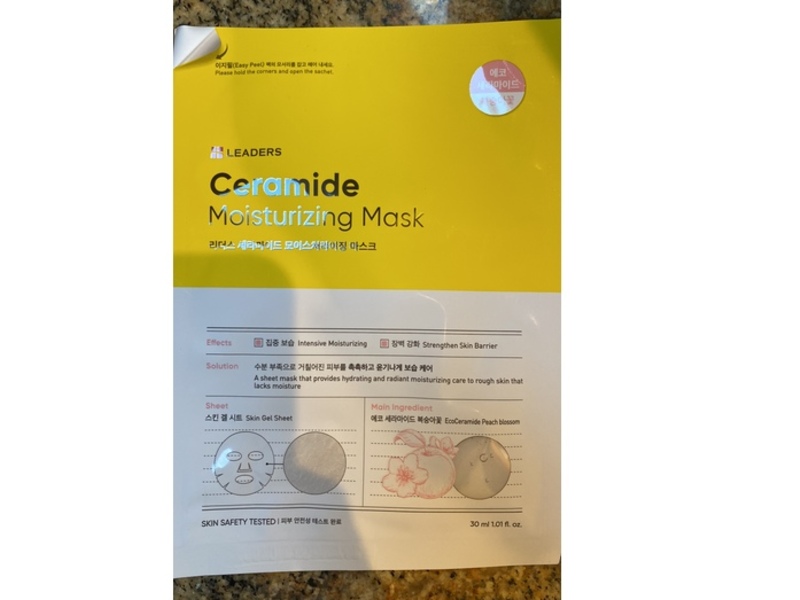 Leaders Ceramide Moisturizing Mask, 1.01 fl oz/30 mL, 5 Count