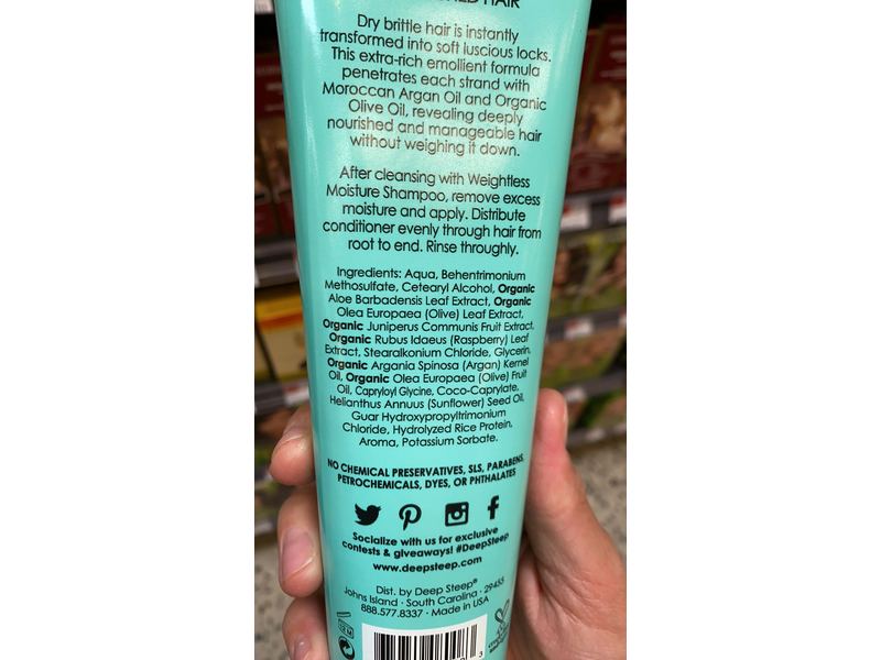 Deep Steep Weightless Moisture Conditioner, Sulfate Free, 10 fl oz/295 mL