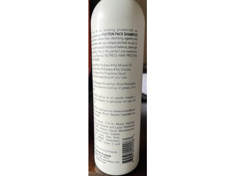 Nutress Hair Protein Pack Treatment Shampoo, 8 fl oz/240 mL