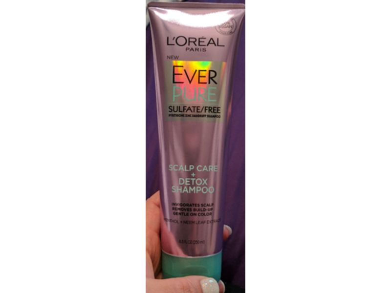 L'oreal Paris Ever Pure Scalp Care + Detox Shampoo, Sulfate Free, 8.5 fl oz/250 mL