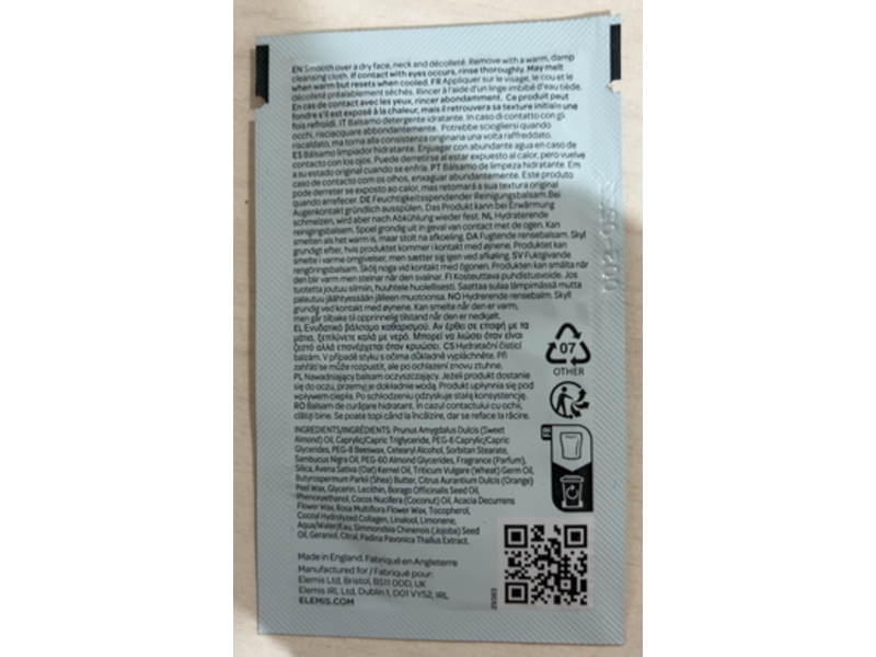 Elemis Pro - Collagen Green Fig Cleansing Balm, 0.1 oz/3 g