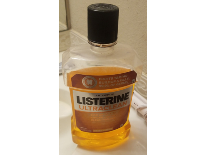 Listerine Ultraclean Antiseptic, Fresh Citrus, 50.7 fl oz/1.5 L, Pack Of 2