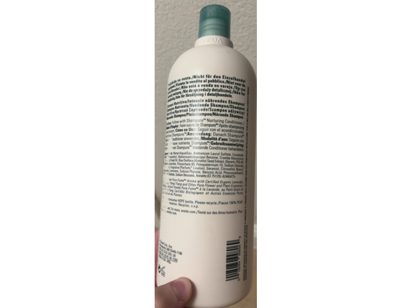 Aveda Shampure Nurturing Shampoo, Calming Aroma, 33.8 fl oz/1 L