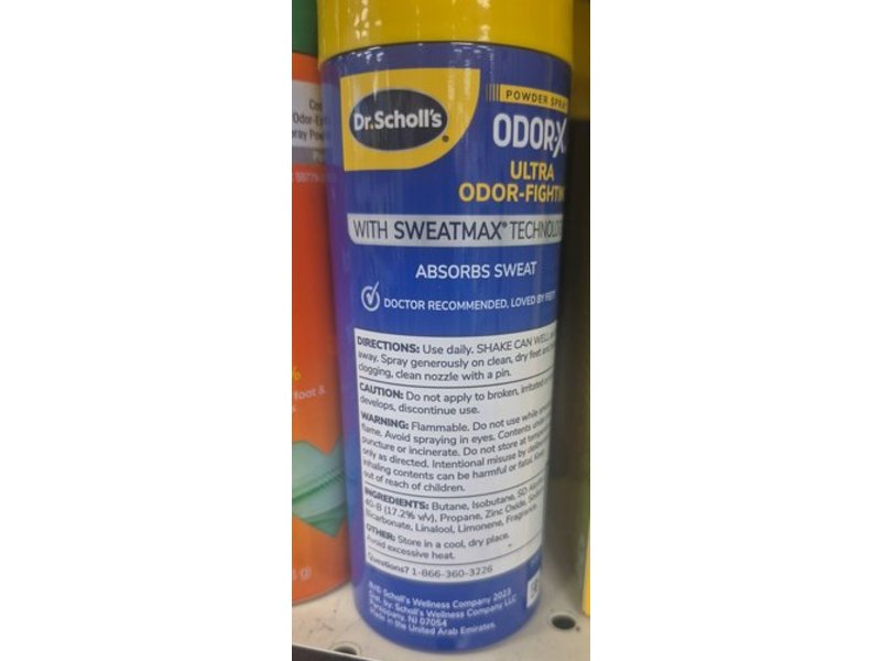 Dr. Scholl's Odor-X Ultra Odor-Fighting Powder Spray, 4.7 oz/133 g