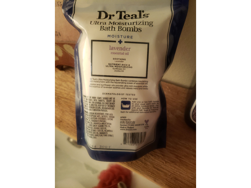 Dr Teal's Ultra Moisturizing Bath Bomb, Lavender, 1.6 oz/45 g