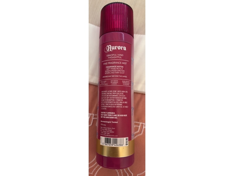 Bath & Body Works Disney Princess Fragrance Mist, Aurora, 8 fl oz/236 mL