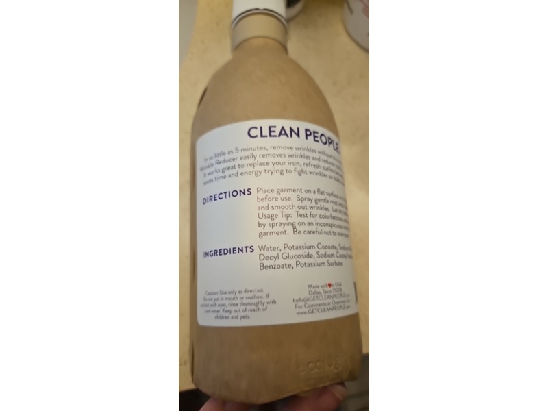 Clean People Wrinkle Reducer Spray, 16 fl oz/473 mL