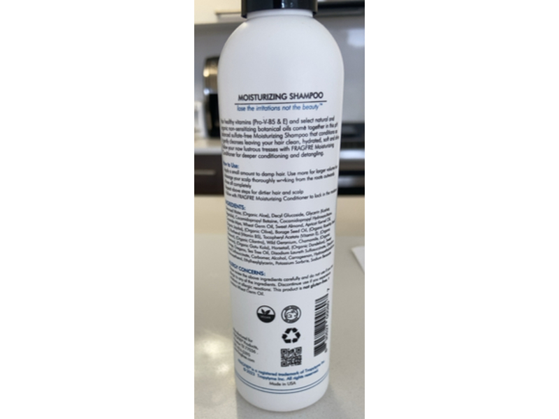 Fragfre Intense Hydration & Conditioning Moisturizing Shampoo, 8 fl oz/237 mL