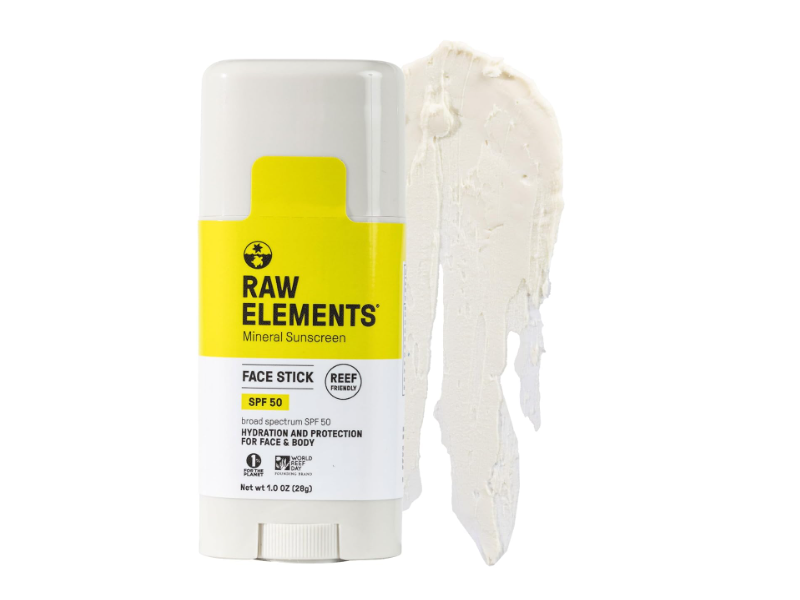 Raw Elements Mineral Face Sunscreen Stick, SPF 50, 1.0 oz/28 g
