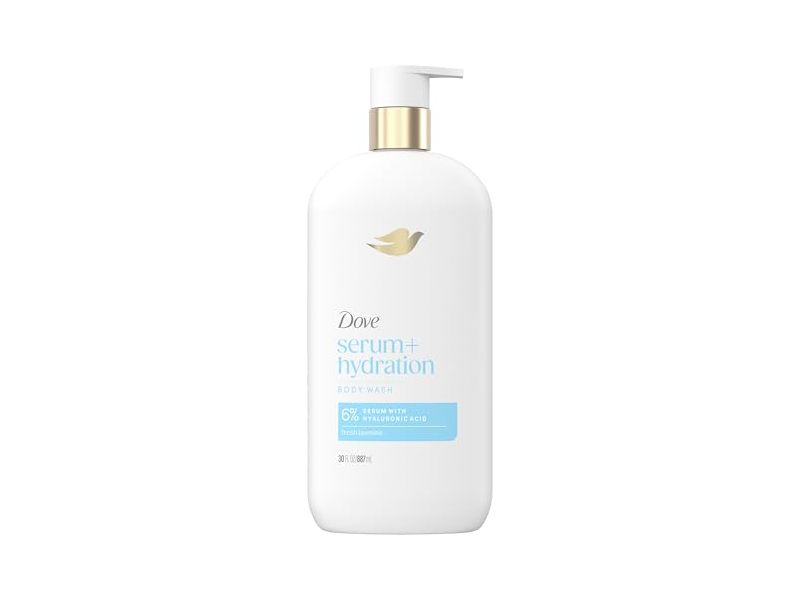 Dove Serum+ Hydration Body Wash, Hyaluronic Acid, 30 fl oz/887 mL