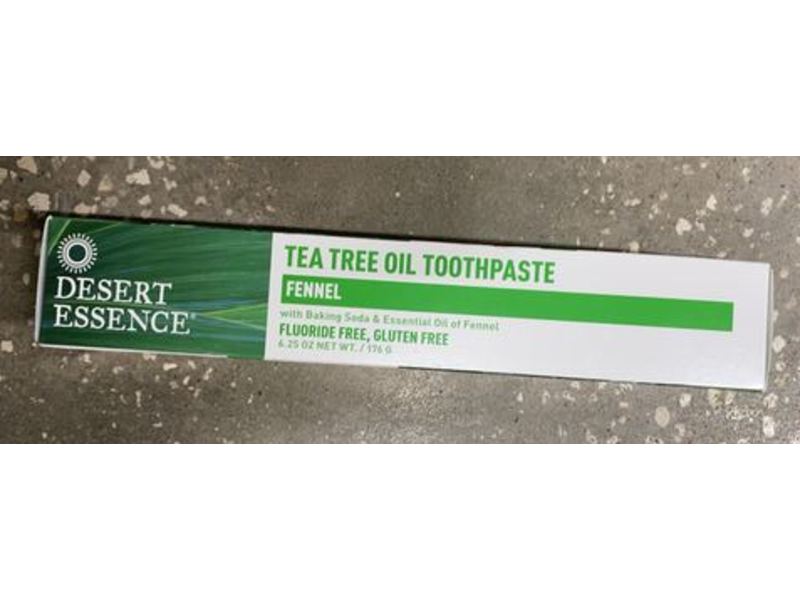 Desert Essence Tea Tree Oil Toothpaste, Fennel, 6.25 oz/176 g