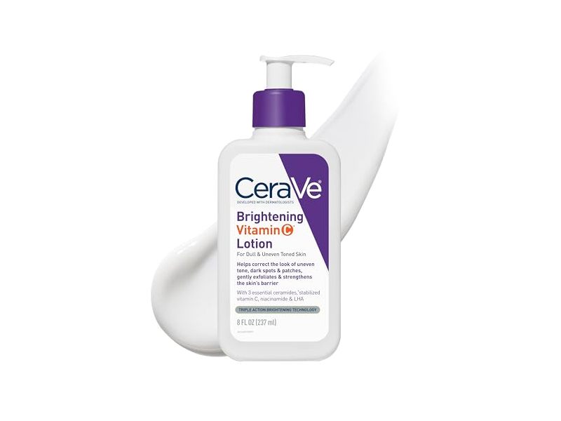 CeraVe Brightening Vitamin C Lotion, Vitamin C, Niacinamide & LHA, 8 fl oz/237 mL