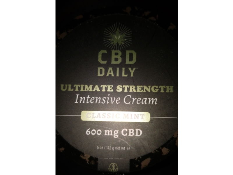 Earthly Body CBD Daily Ultimate Strength Intensive Cream, Classic Mint, 600 Mg CBD, 5 oz/142 g