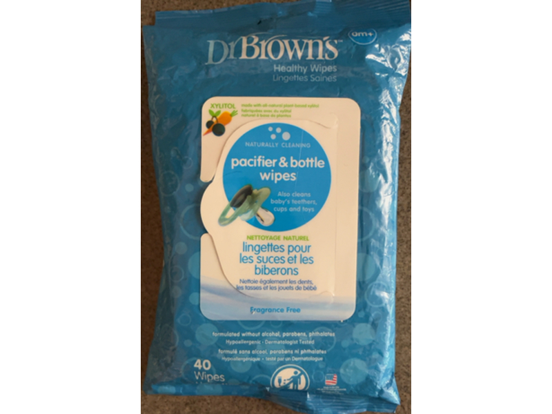 Dr. Brown's Pacifier & Bottle Wipes, 40 Counts