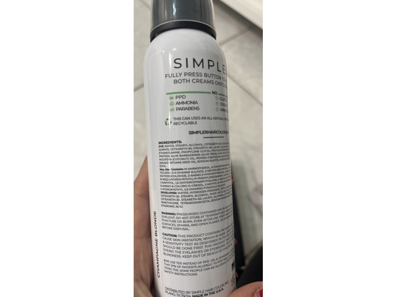 Simpler Hair Color Box, Champagne Blonde, 1 Count