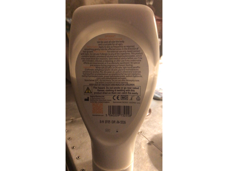 Epimax Moisturizing Cream, 500g