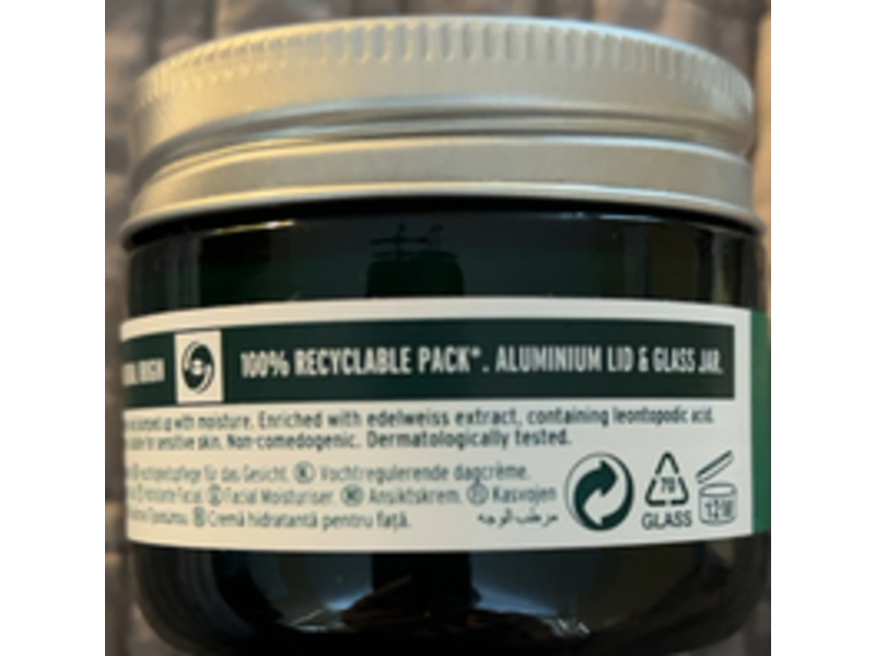 The Body Shop Edelweiss Smoothing Day Cream, 1.69 fl oz/50 mL